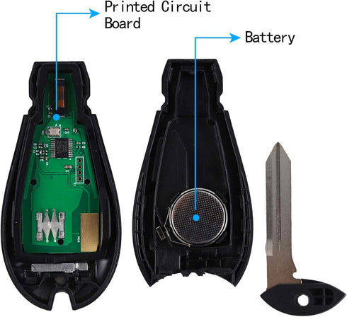 Keyless Remote Key Fob Replacement for 2008-2015 Chrysler Town and Country,2008-2014 Dodge Grand Caravan, M3N5WY783X 433MHZ,Pack of 2...