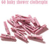 Don't Say Baby Shower Clothespin Game for Girl Includes 8x11 Standing Sign, 60 Mini Pink Clothes Pin, 60 Mini Pacifiers...