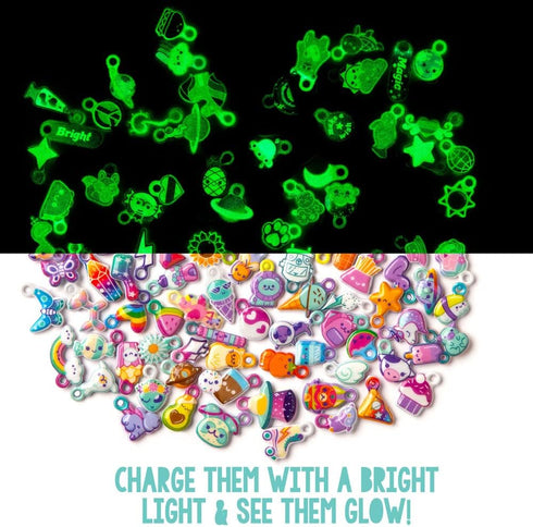 Craft-tastic DIY Glow in The Dark Charm Bracelets – Design 4 Customizable Bracelets with 120+ Easy-to-Make Puffy Sticker Charms – Creative Arts & ...