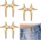 Jeans Button Pins, 6pcs Alloy Detachable Star Tightener Loose Pants Waist Clips Decorative Jean Charms Fit Fixer Adjuster Easy to Pull Buckle for ...