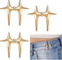 Jeans Button Pins, 6pcs Alloy Detachable Star Tightener Loose Pants Waist Clips Decorative Jean Charms Fit Fixer Adjuster Easy to Pull Buckle for ...
