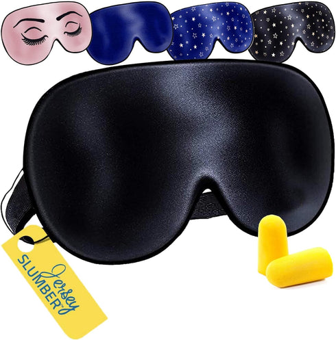 100% Silk Sleep Mask for A Full Night's Sleep | Comfortable & Super Soft Eye Mask with Adjustable Strap | Works with Every Nap Position | Best Sle...