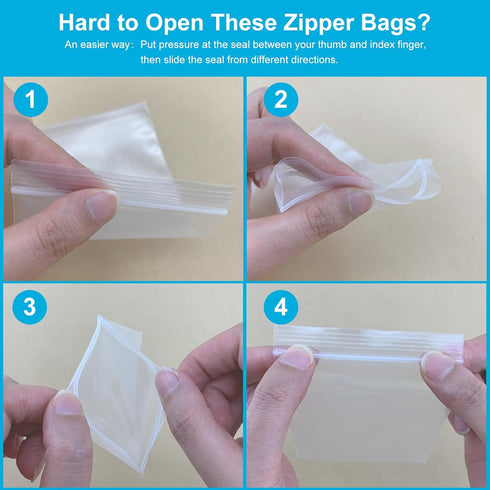 3''x 5'', (Pack of 100) 2 mil Thick Clear Plastic Reclosable Zip Poly Bags with Resealable Lock Seal Zipper for Photo, Jewelry, Bakery, Treats, Tr...