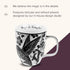 Karma Gifts 16 oz Black and White Boho Mug Hummingbird - Cute Coffee and Tea Mug - Ceramic Coffee Mugs for Women and Men, 1 Count (Pack of 1)...