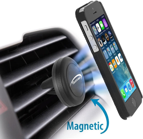 CM-7903 Magnetic Phone Car Mount - Air Vent Universal iPhone Samsung Smartphone Holder with Strong Magnets and Metal Plates for Phones Cases - Exc...