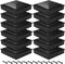 4x4"(3 5/8") Fence Post Cap,Deck Post Plastic Cap with Screws,PP Plastic Waterproof Protect Wooden Post Rot Proof and Anti-Cracking 12Pack…...