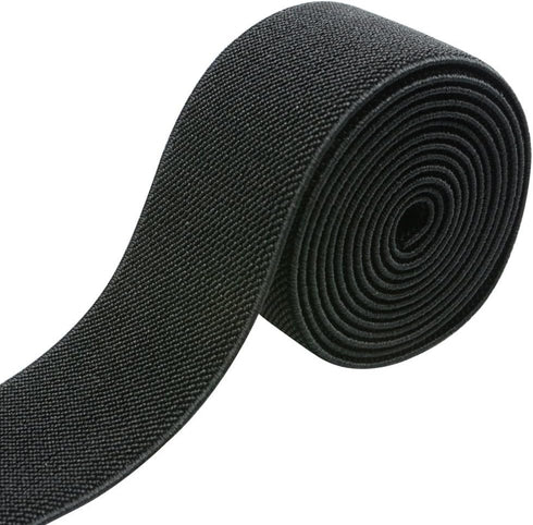 Strapcrafts 1.5-Inch Wide Colored Double-Side Twill Woven Elastic,2 Yards,Black 32110...