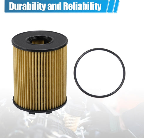 X AUTOHAUX 3pcs Engine Oil Filter with Seals No.68102241AA/73500049/71765460/71773176/6001073250 for KIA II 1.3L 2008-2018...
