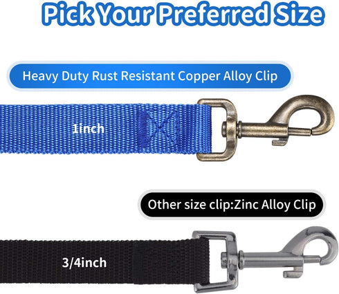 HIKISS Long Dog Leash Obedience Recall Training Agility Lead with Thickening Material for Large Dog - 15ft 20ft 30ft 50ft 100ft Training Leash(Blu...