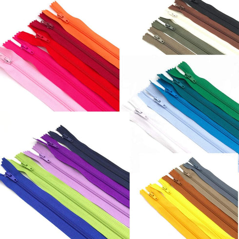 75pcs 20 Inch 14 Inch and 9 Inch Mixed Size Nylon Coil Zipper Bulk with Zipper Presser Foot for Sewing Craft(25 Color Zippers)...