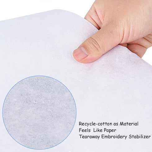 Simthread Tear Away Machine Embroidery Stabilizer Backing - 1.8 Ounces Medium Weight 8" x 8" 100pcs / Pack, Precut Sheets for 4x4 and 6x6 Machine ...