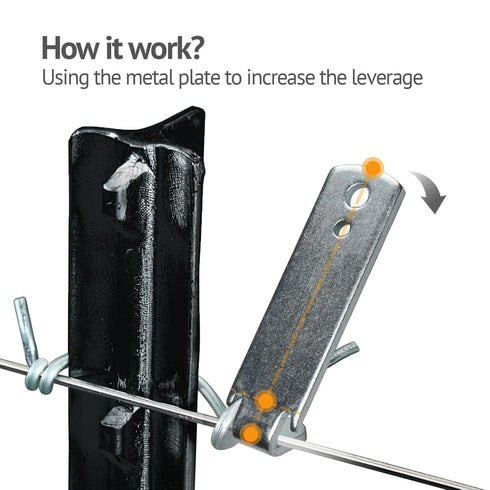 Fence Wire Twister for T Post Clips, Barb Wire Twisting Tool for Fencing wire, Stainless Steel (5 Pack)...