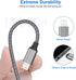 iPhone Charger, Lightning Cable 4PACK 6inch+5ft+5ft+5ft Nylon Braided USB Charging Cable High Speed Data Sync Cord Compatible with iPhone 13/12/11...