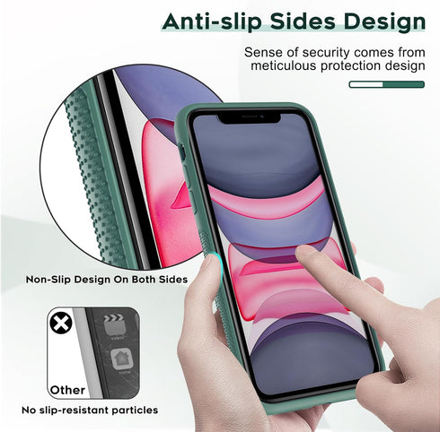 LeYi for iPhone 11 Case: with 2 PCS Glass Screen Protector for Women Girls Boys, Liquid Silicone Shockproof Phone Case Cover with Stand for iPhone...