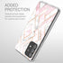 kwmobile Case Compatible with Samsung Galaxy A52 / A52 5G / A52s 5G - Case Clear TPU Cover with Design - Glory Mix 2 Rose Gold/White/Dusty Pink...
