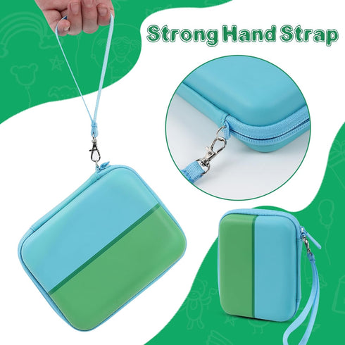 tombert Carrying case for PTCG Trading Cards, Hard-Shell Storage Box fits Magic MTG Cards and PTCG, Holds 300+ Cards (Blue &Green)...