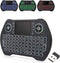 EASYTONE Backlit Mini Wireless Keyboard with Touchpad Mouse Combo Remote Control with Rechargeable Li-ion Battery and Multimedia Keys for Android ...