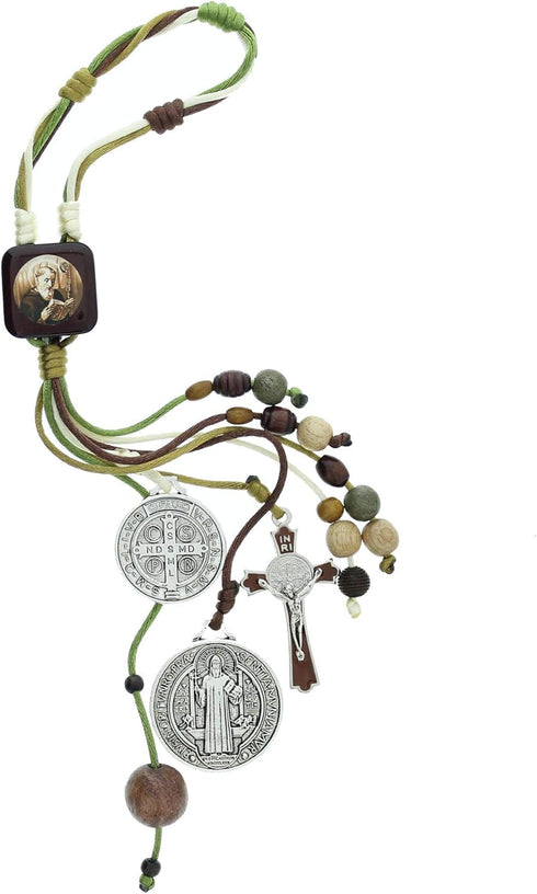 Saint Benedict Home Blessing | Features Two Saint Benedict Medals and Crucifix for Spiritual Protection...