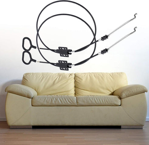 Nonley Sofa Recliner Cables, 2 Pack Couch Release Cables Recliner Replacement Parts D Ring Couch Recliner Pull Handle, Hook Exposed Cable with S T...