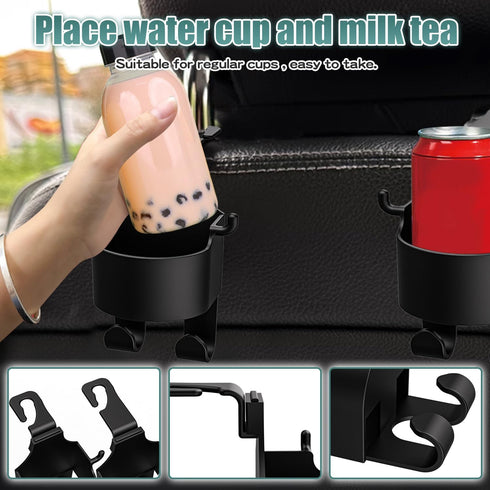 Multifunctional Hook for Car Seat Back - Water Cup Hook on Seat Back, Back Seat Cup Holders for Your Car-3 in 1 Multifunction Car Seat Headrest Cu...