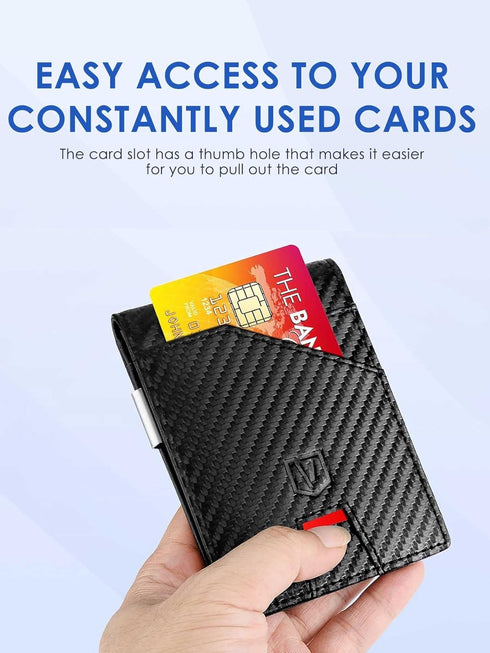 Wallet for Men Slim Minimalist, Mens Wallets Rfid Blocking, Leather Money Clip Wallet with Credit Card Holder, Birthday Gifts for Men Him Boyfrien...
