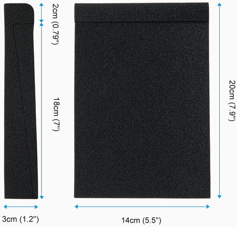 SS5 Studio Monitor Isolation Pads, High-Density Acoustic Foam Tilted Tabletop & Desktop Speaker Stands for Midsize Bookshelf Computer Speakers, Pr...