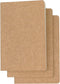 3 Pack Travel Journal Notebook for Travelers or School - Kraft Brown Soft Cover - 5.5” x 8.25” - 120 Blank Pages with60 Sheets...