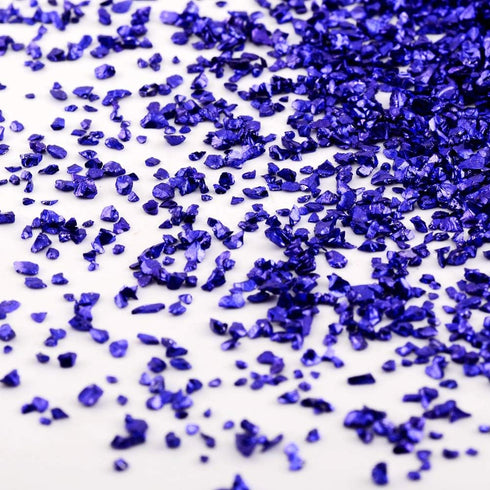 Crushed Glass Irregular Metallic Chips Sprinkles Chunky Glitter Dark Blue 100g 2-4mm for Nail Arts Craft DIY Vase Filler Epoxy Resin Mold Scrapboo...