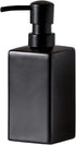 Matte Black Soap Dispenser Ceramic,Square Hand Soap and Lotion Dispenser for Bathroom Countertop,Dish Soap Dispenser for Kitchen-14oz....