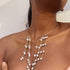 Metal Pearl Open Choker Necklace Adjustable Gold Pearl Choker Necklaces for Women Round Open Cuff Necklace Elegant Cuff Collar Necklace Statement ...