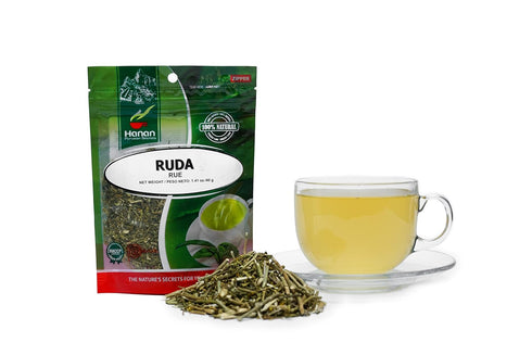 Hanan Peruvian Secrets RUE (Ruda) leaf stems Herbal Tea | 100% Natural Ruta Graveolens from Peru, traditionally used for Digestion, Calmness, Yoga...