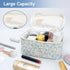 Travel Makeup Bag, Large Makeup Bag & Silicone Makeup Brush Bag Organizer Makeup Travel Bag Cosmetic Toiletry Bag with Handle Travel Essentials fo...