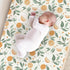 Summer Oranges Leaves Changing Pad Cover, Oranges Fruits Prints Baby Nursery Diaper Changing Table Pad Cover, Unisex Oranges Pattern Diaper Changi...