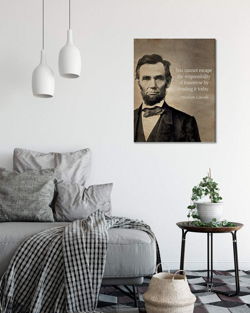 Abraham Lincoln Historic Quote - Wall Art Decor - Unframed 16x20 Inch Poster - Great Inspirational Gift - Motivational Print - American Patriotic ...