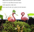 Pink Flamingo Yard Ornament Stakes, 4pcs Mini Lawn Plastic Flamingo Statue with Metal Legs for Sidewalks, Outdoor Garden, Luau Party, Tropical Par...