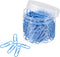 MECCANIXITY Paper Clips Small Size 1.1 Inch Vinyl Coated to Prevent Tearing Pages with Box for Organize Office Home Blue Count 200...