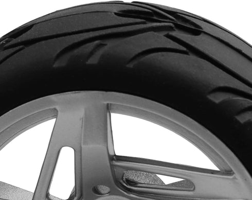 Mxfans RC 12mm Hux Wheel Rims & Rubber Tires for RC 1:10 On Road Drift Car Pack of 4...