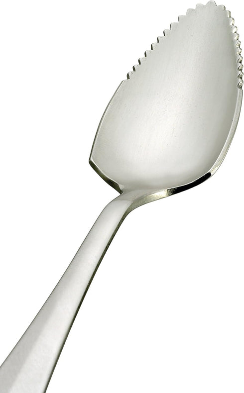 HIC Kitchen Grapefruit Dessert Spoons with Pointed Tip and Serrated Edge, Stainless Steel, Set of 2...