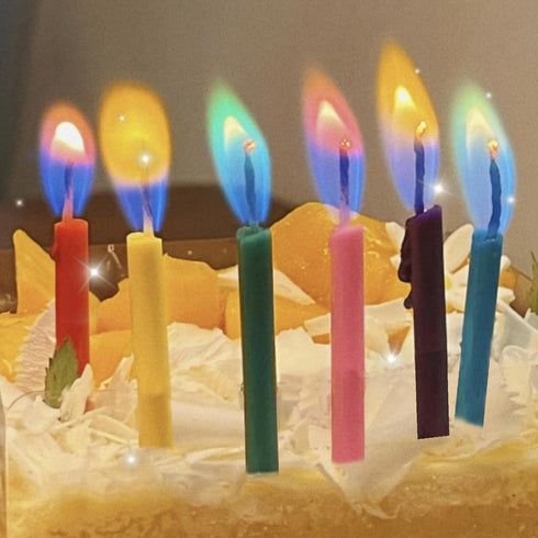 Birthday Cake Candles Happy Birthday Candles Colorful Candles Holders Included (24pcs)...