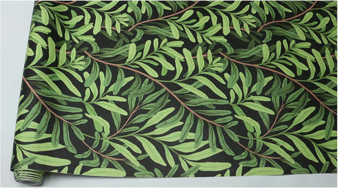 HAOKHOME 93382-1 Peel and Stick Wallpaper Forest Removable Stick on Contact Paper for Kitchen Morris Decor Black/Green/Brown 17.7in x 9.8ft...