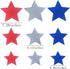 Patriotic Star Cutouts Glitter Cutouts Kit 4th of July Decoration for Independence Day 45 Pieces...