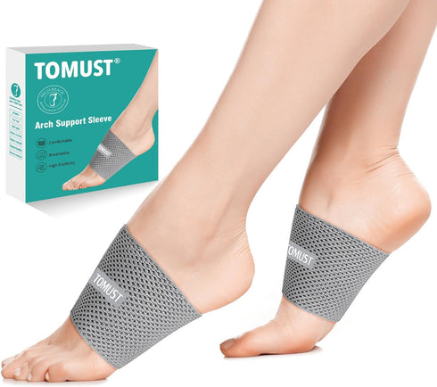 Arch Support Sleeve - Foot Care, Sore Heels, Bone Spurs, Flat Feet, Foot Pain Relief-Compression Plantar Fasciitis Brace for Men/Women, S-M...