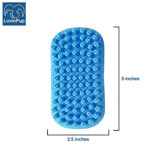 Dog Bath Brush, Massaging Pet Brush Scrubber, Silicon Shampoo Brush with Rubber Bristles, Removes all Loose Fur, Brush for Long, Medium, and Short...