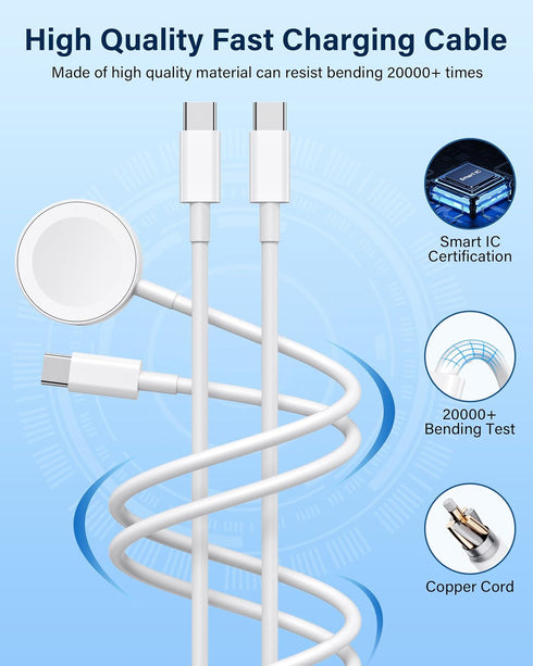 Fast Charging for iPhone 15 Car Charger 40W, iWatch Charger Cable 3FT+ USB C to C Cable 3FT Compatible for iPhone 15/15 Plus/15 Pro/15 Pro Max, iP...