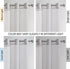 DWCN Ombre Sheer Curtains - Faux Linen Gradient Semi Voile Grommet Top Drapes Bedroom and Living Room Curtains, Set of 2 Window Curtain Panels, 52...