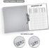CRANBURY Punchless Clamp Binder Folder (Dusky Gray) - 8.5x11" Clear Binder with Metal Clip and Poly Covers, Ringless Binder Holds 100 Letter Size ...