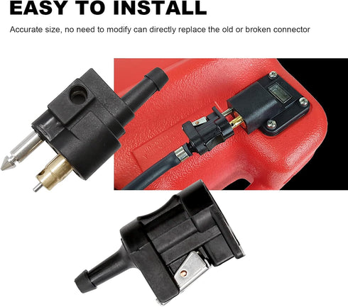 1/4 Inches 6mm Barb Female Fuel Line Quick Connector + 1/4 Inches 6mm Male Fuel Connector Replacement for Yamaha Outboard Motor...