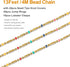 Kyutong 13 Feet Gold Plated Stainless Steel Jewelry Chain Links Colorful Oil Drip Bead Chain Roll Craft Chain Bulk with Jewelry Making Supplies fo...