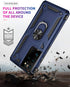 Military Grade Drop Impact for Samsung Galaxy S21 Ultra Case Galaxy S21 Ultra 5G Case 6.8 inch Metal Rotating Ring Kickstand Holder Armor Heavy Du...