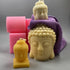 Mini Buddha Head Design Silicone Soap Mold Candle Wax Molds Decorating Gypsum Resin Crafts Silicone Mould...